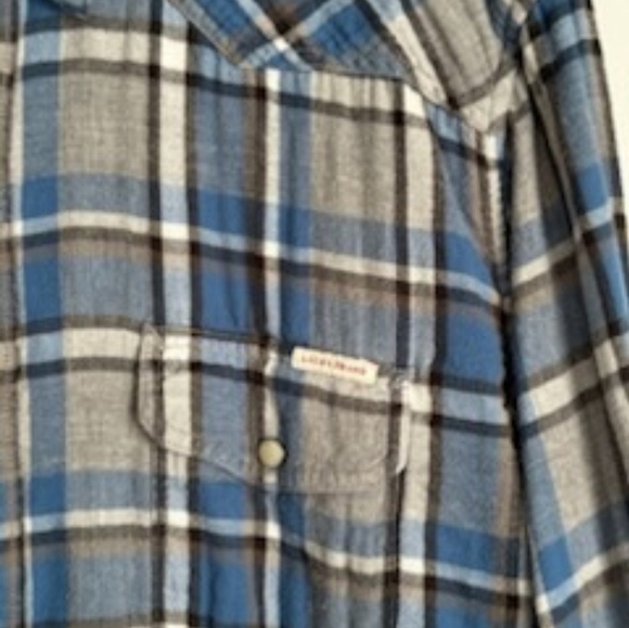 Lucky Brand Men's Western Plaid Classic Fit Shirt Size XL Pearl Snap - Picture 3 of 11